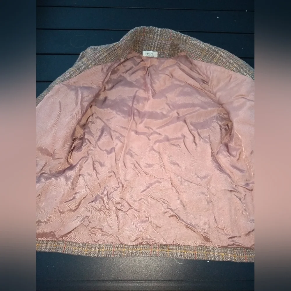 Vintage Ego Fashions Women"s Pink Tweed Blazer, Size 5, Double Breasted,… - Picture 3 of 7